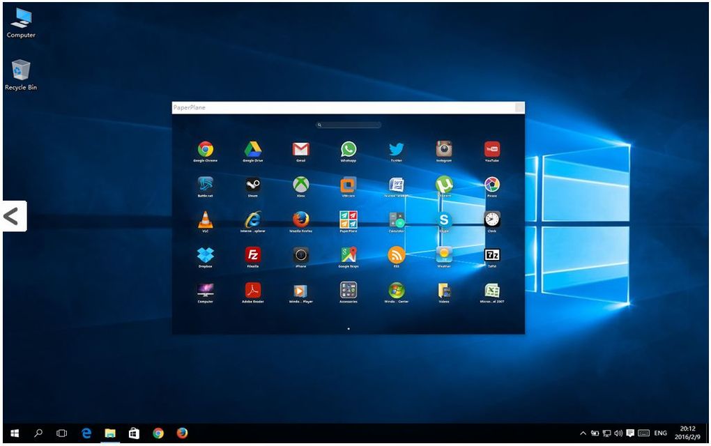 Windows 10に Ipad 風にする無料のランチャーアプリ Paperplane Smart Launch