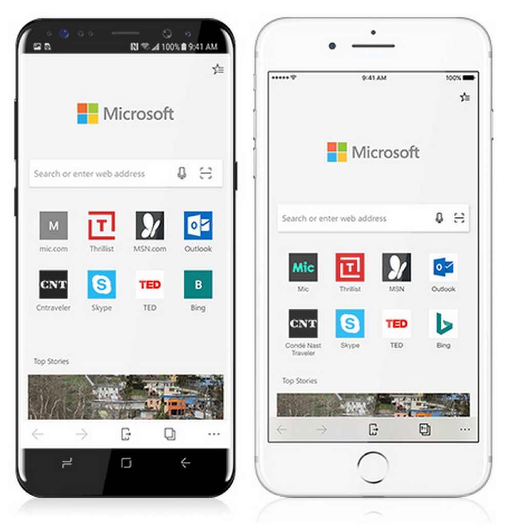 Microsoft が Windows 10 の標準ブラウザ Microsoft Edge のios Android版をリリース
